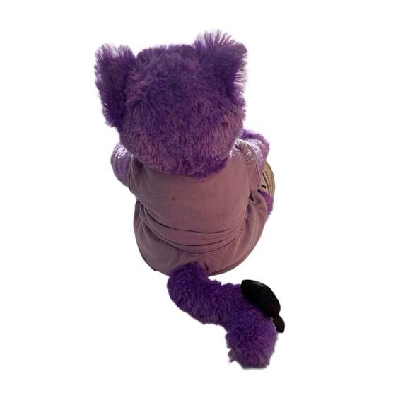 Build A Bear Purple KOOKY SPOOKY Kitty Cat Plush Halloween Bow BABW Shoe Outfit - Picture 3 of 9